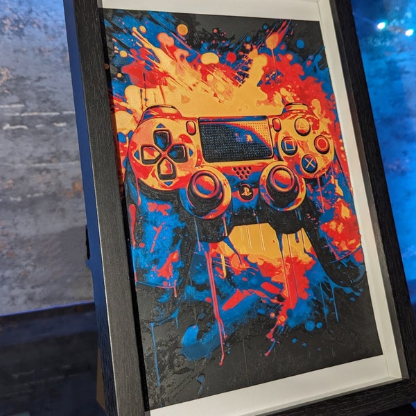 Playstation 4 Controller Hueforge Art Cover