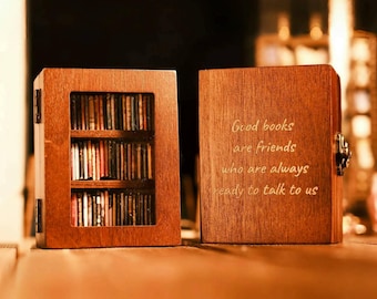 Personalized Pocket Edition Anxiety Bookcase | Study Decoration | MINI bookcase | Miniature Bookcase | Book Lover Gift | Best Friend Gift
