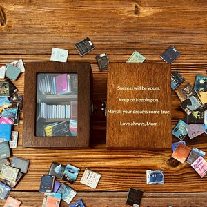 Custom Pocket Edition Anxiety Bookcase | Best Friend Gift | Mini Books | Anxiety Bookshelf With Book | Study Decoration | Book Lover Gift