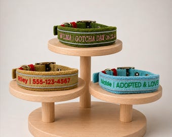 Personalized Pet Collar, Custom Embroidered Dog Collar, Pet Name Collar, Gift for Pet Owner, New Puppy Gift, Gift for Dog Mom, Birthday gift