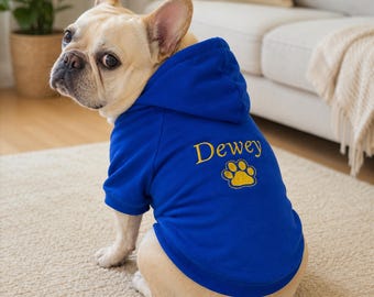 Personalized Pet Hooded Jacket, Custom Name Embroidered Holiday Sweatshirt, Pet Clothing, Dog Cat Sweater, Gift for Pet Owner,Christmas Gift