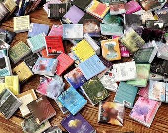 New 200 mini books, bestseller series, miniature bookshelf decoration, book lovers gift, can be used for mini bookcase, mini book decoration