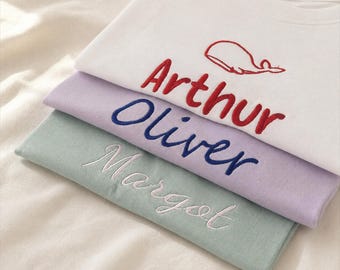 Personalized Toddler Shirt, Custom Name Kids T Shirt, Embroidered Name Tee, 4T 5T Kids Outfit, Gift for Boys Girls, Birthday Gift for Kids