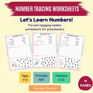 0-10 Number Worksheets - Number Tracing Activity for Preschool - Printable Pre Writing Activities from Teacher