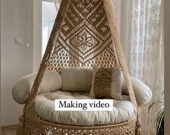 PATTERN Macrame Swing DIY Instant LINK Step-by-Step Instructions ,Learn Custom Design Patterns,Make,Sell,macrame tutorial video ,Macramediy,