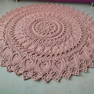 Knitted Carpet, Round Crochet, Crochet Knitted Carpet, Knitted Rug, Bath Mat, Home Decor, House Gift,siwing Accessory,Macrame swing,Mat