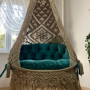 Macrame double Swing Chair, Christmas Gifts,Macrame Round Swing, macrame swing, Macrame Swing Chair, Macrame rocking chair.Macrame hammock