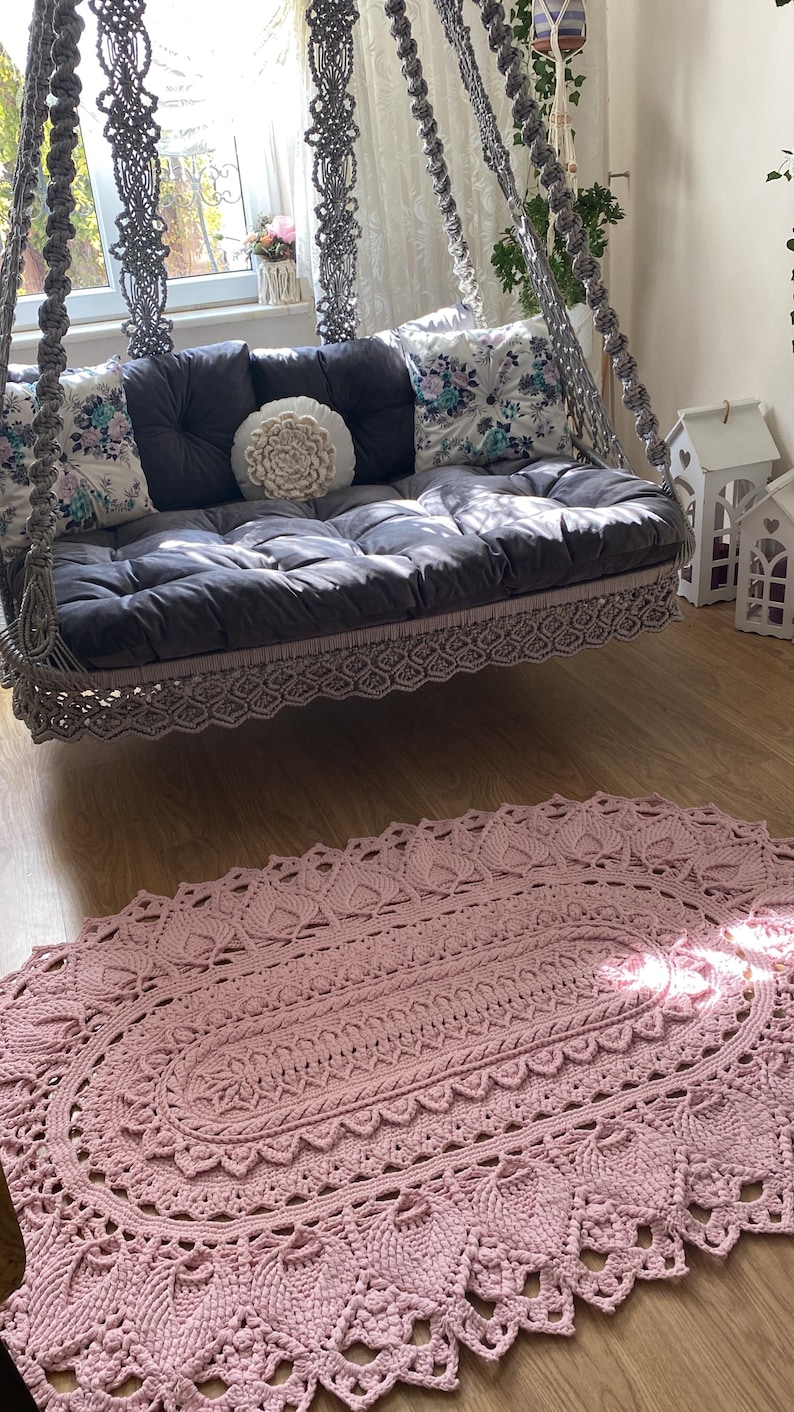 New Design Exstra Comfort Luxury Macrame Swing,indoor and Outdoor Large