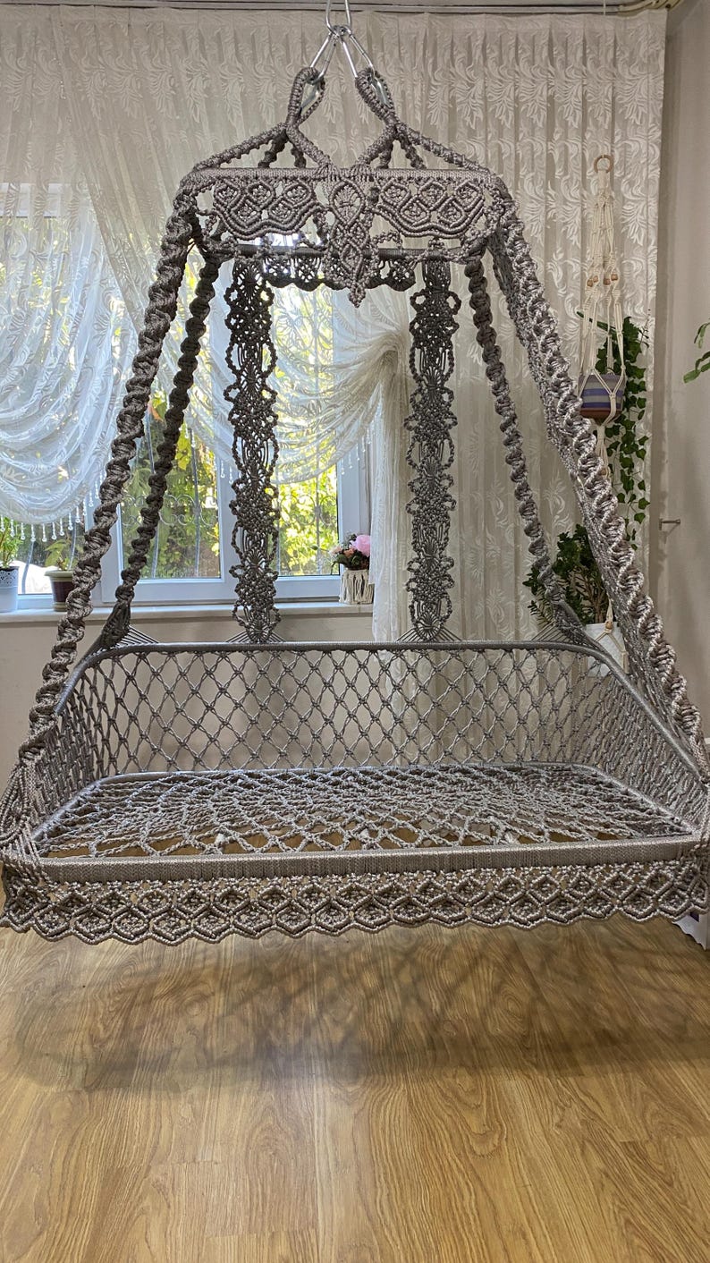 New Design Exstra Comfort Luxury Macrame Swing,indoor and Outdoor Large