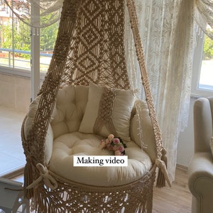 Macrame Swing making video, Custom design patterns DIY Instant LINK Step by Step Instructions ,Learn Custom Design Patterns,Make,Sell,