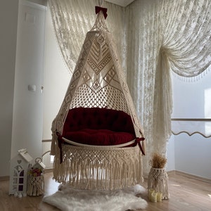 macrame swing,rocking chair,Hammoch Chair,Hanging Chair,Washable hammock chair,Outdoor Swing Chair,Christmas gift,indoor hammock chair,Gifts