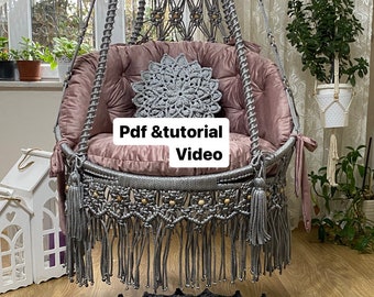 Macrame Swing Dowland,Makramee Schaukel Tutorial Video,Dıy Hängematte,Dıy Makramee,Makramee Stuhl,Makramee Anleitung,