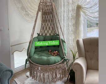 Macrame making video It also includes macrame swing making video, subtitled video, macrame swing video and all language options and pdf