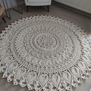 Tapete de malha, crochê redondo, tapete de malha de crochê, tapete de malha, tapete de banho, decoração para casa, presente para casa, acessório de costura, balanço de macramê, tapete