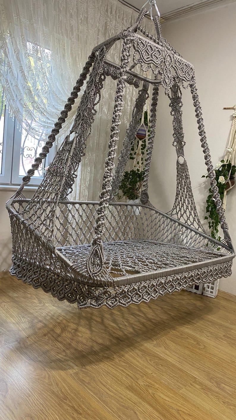 New Design Exstra Comfort Luxury Macrame Swing,indoor and Outdoor Large
