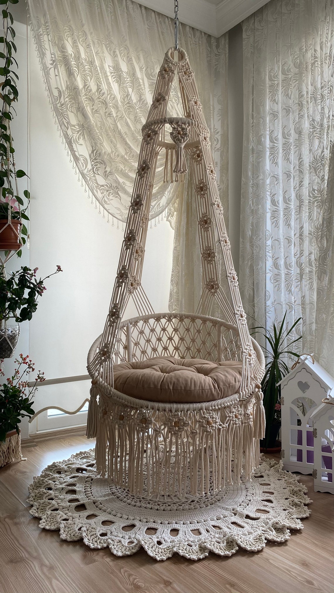 Macrame Swingrocking Chairdesign Swingdesign Rocking Etsy
