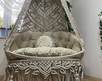 Vintage IKEA PS SVINGA Hanging Chair,retro Style Rattan Wicker
