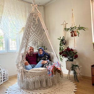 Macrame double swing chair,Garden macrame swing,Macrame rocking chair,Macrame round chair,Macrame patio swing chair,Macrame double swing