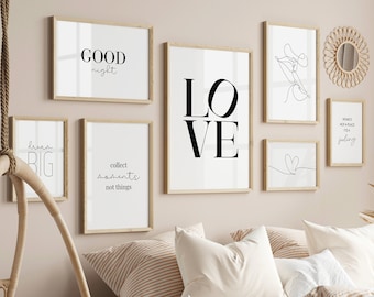 Poster Digital Download | Love | good night | home | Bedroom picture wall