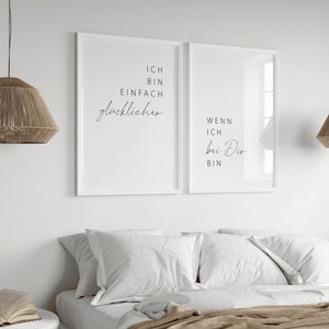 Poster Set | Ich bin einfach glücklicher wenn du da bist