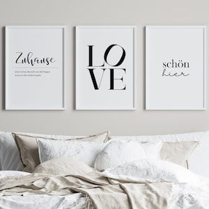 Poster Set Bedroom | wall decoration | Home Love sweet dreams