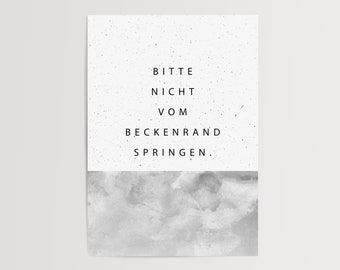 Wandtattoo Mit Spruch „Das Springen Vom Beckenrand ...“ - 80x16 Cm, Selbstklebend, Seidenmatt