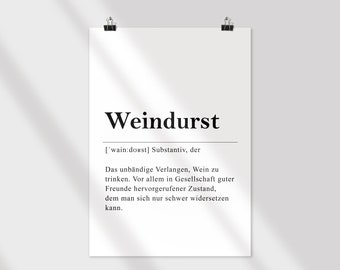 Poster Wein | Weindurst Definition