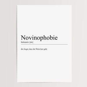 Poster Wein | Novinophobie: Die Angst, dass der Wein leer geht