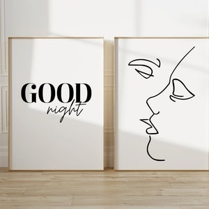 Poster Set Schlafzimmer | good night | Wandbild