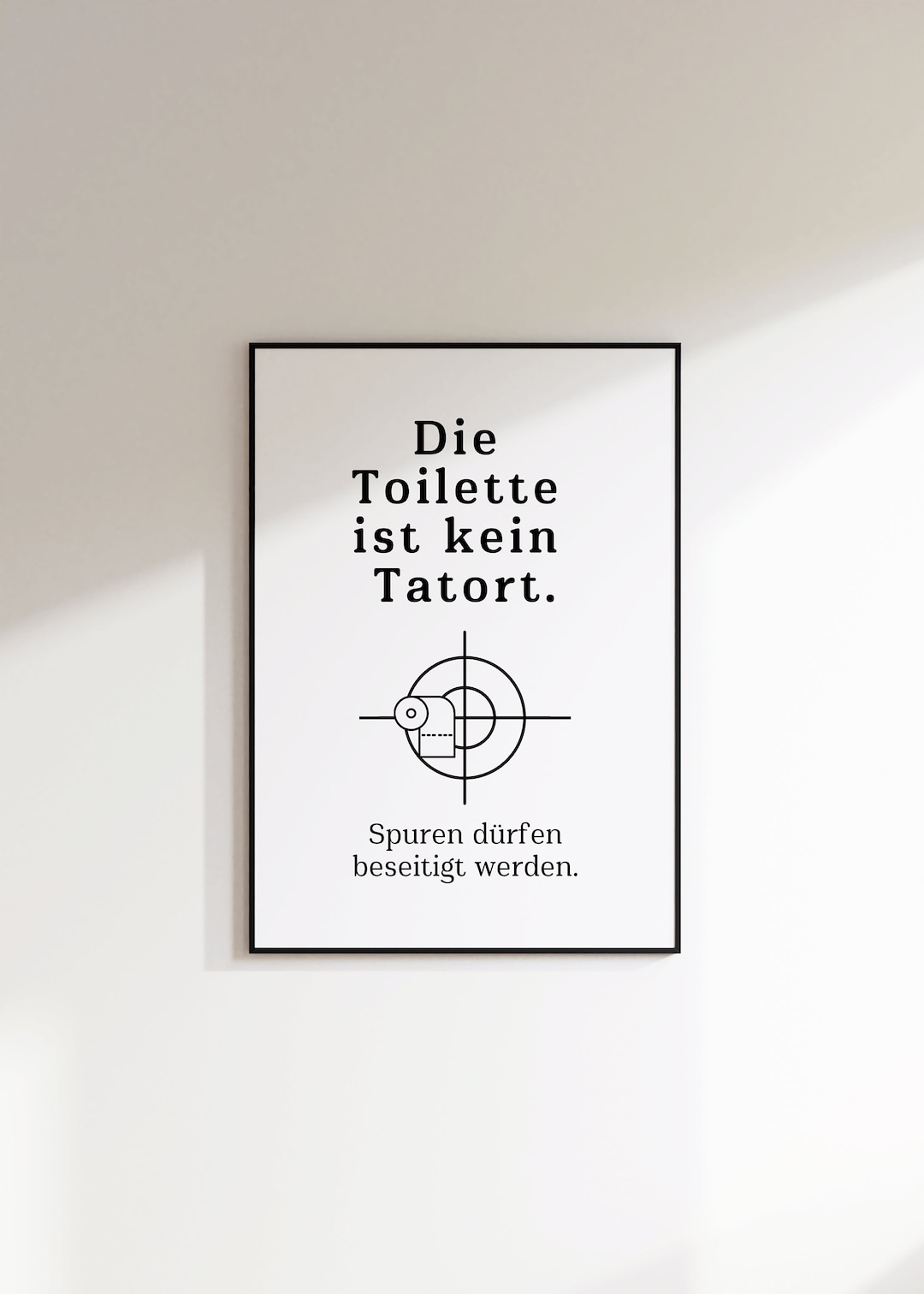 Poster Gäste WC Die Toilette ist
