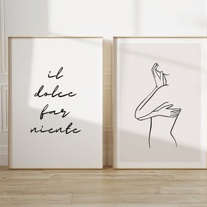 Poster Set Schlafzimmer Wohnzimmer | il dolce far niente | süßes Nichtstun