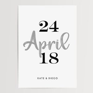 Geschenk mit Datum und Namen | Poster Jahrestag
