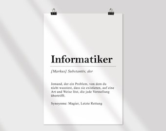 Informatiker Geschenk | Poster
