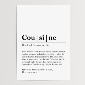 Geschenk Cousine | Poster