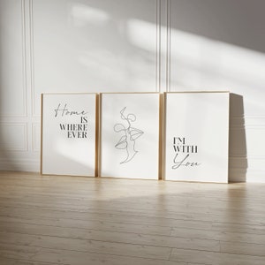 Poster Set Schlafzimmer Home | Wandbild Print | Wanddeko Schlafzimmer Bild
