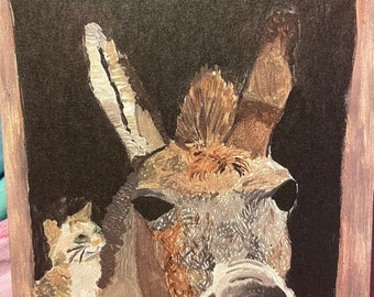 Kitten and Donkey Card