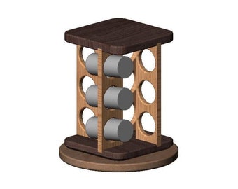 Spinning spice rack plans