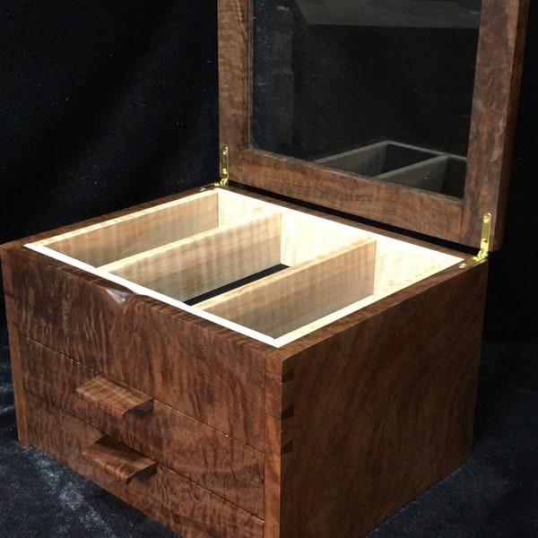 Walnut Jewelry Box Etsy