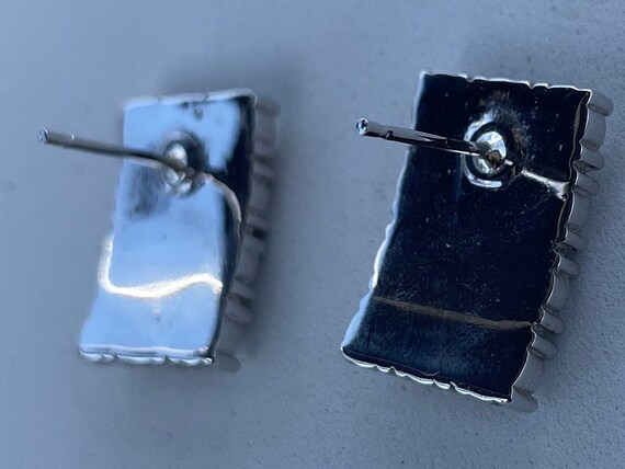 Vintage Rectangular crystal earrings - image 3