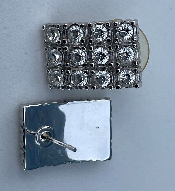 Vintage Rectangular crystal earrings - image 10
