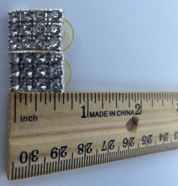 Vintage Rectangular crystal earrings - image 4