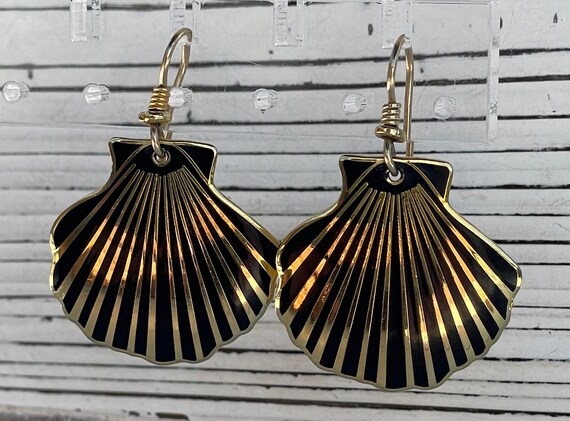 Vintage Laurel Burch Seashell earrings. - image 5