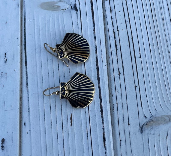 Vintage Laurel Burch Seashell earrings. - image 1