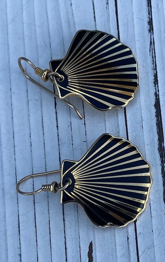 Vintage Laurel Burch Seashell earrings. - image 8