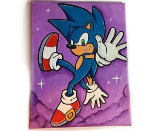 セガジェネシスポスタープリント - ソニック・ザ・ヘッジホッグカラー