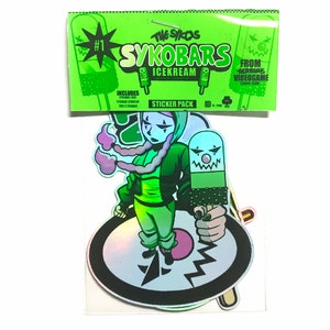 Holographic vinyl Stickers Pack |SYKOBARS laptop stickers , decals , computer stickers , MacBook stickers , bumper stickers , book stickers