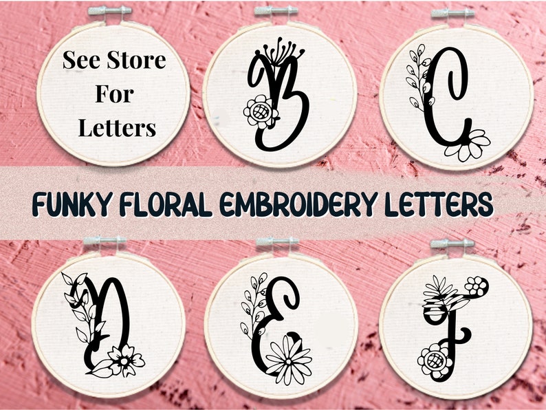 Mini Hoop Hand Embroidery Letter Patterns Full Alphabet of Etsy