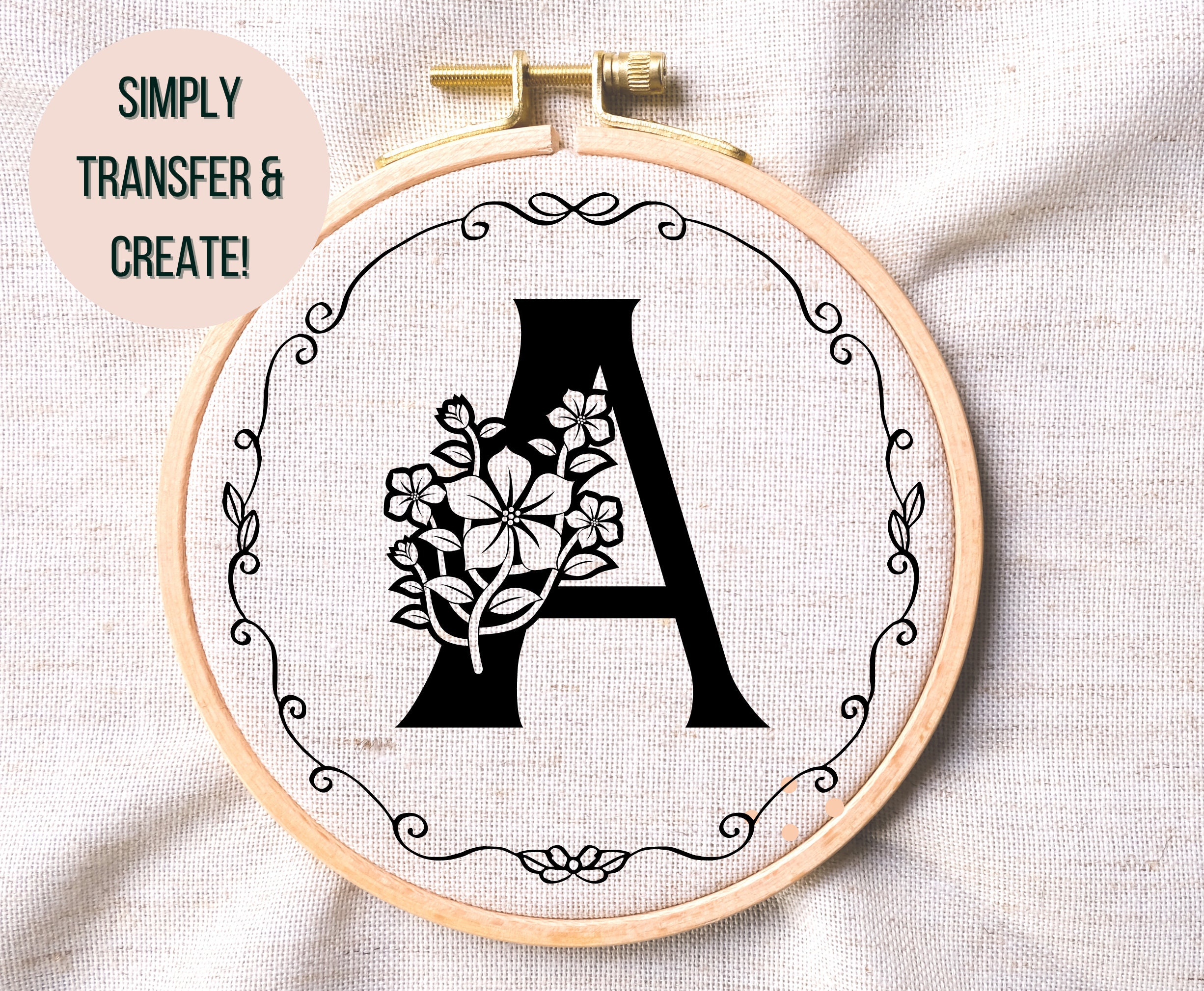 Letter A Hand Embroidery Monogram Letter A Hand Embroidery Etsy Australia