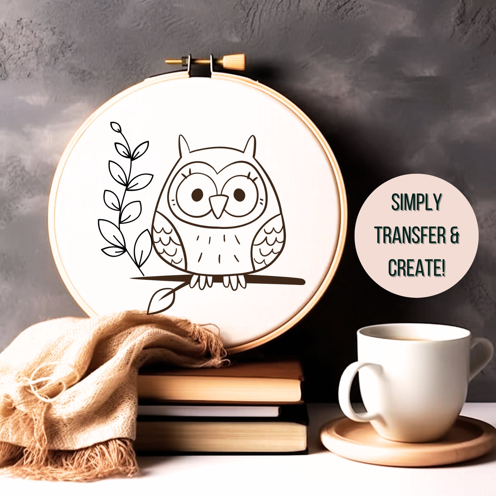 Cute Owl Hand Embroidery PDF Owl Printable Hand Embroidery Pattern Owl ...
