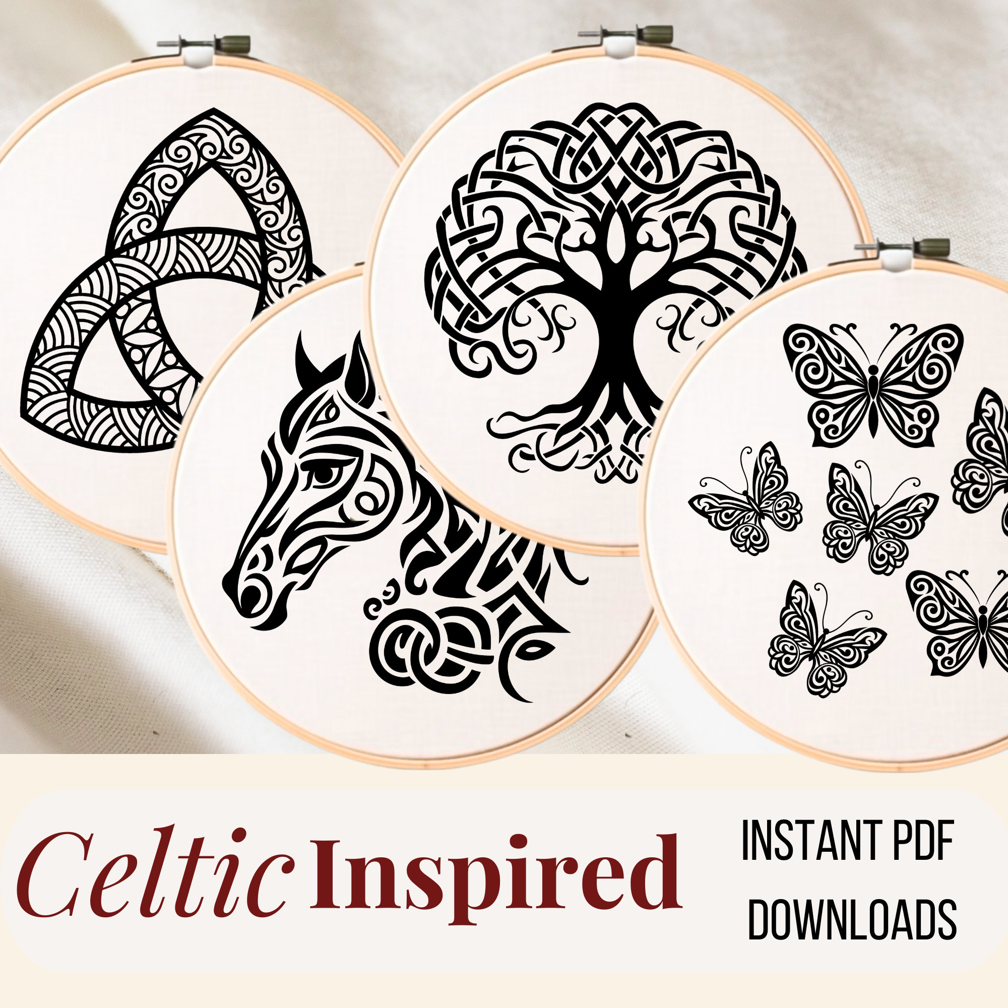 Irish Décor Lines Embroidery Designs